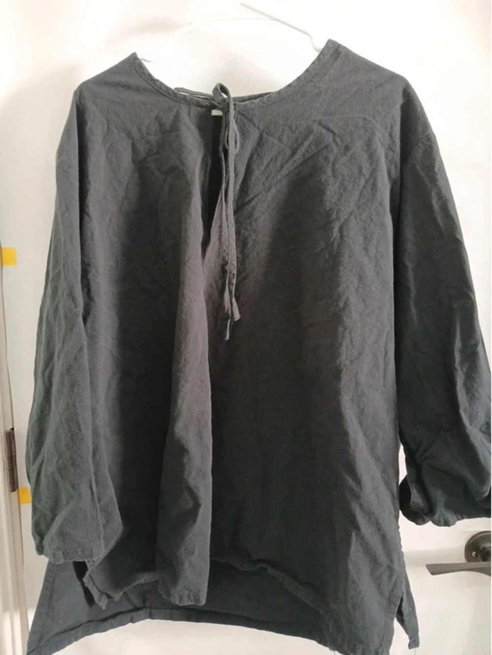 Woman's XXL Black, long sleeve summer shirt